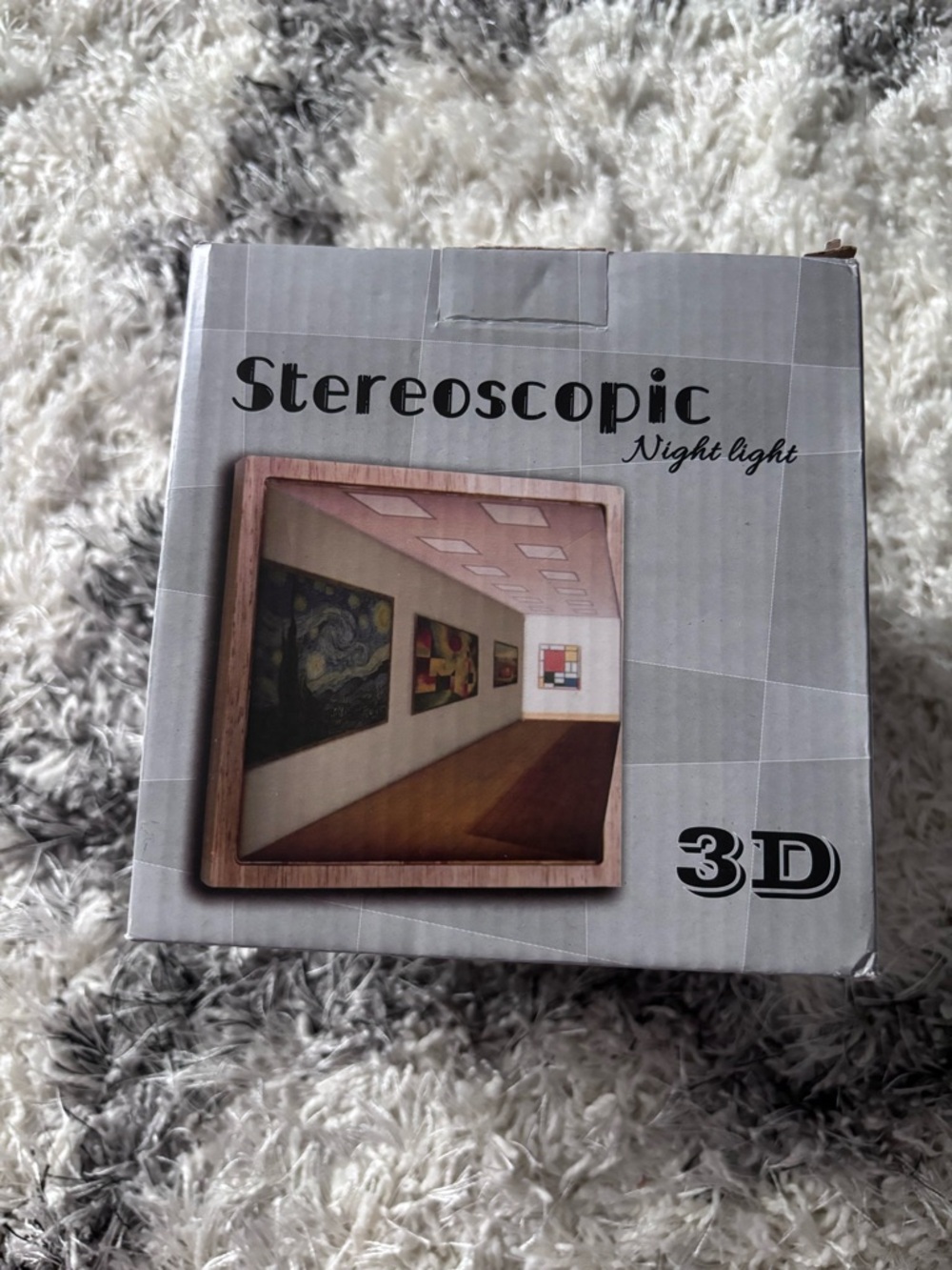 Stereoscopic 3D Night Light - Wood-Frame Art Panel